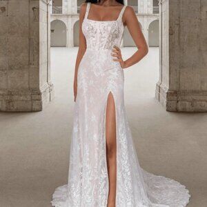 Elegant Wedding Dress- Large